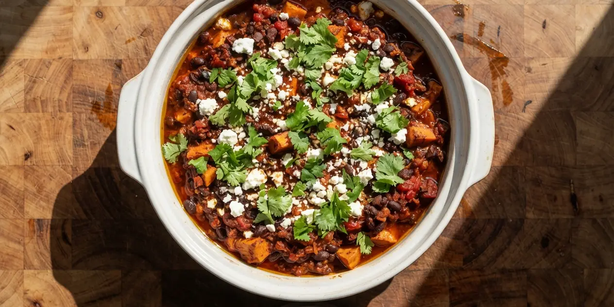 Smoky Chipotle Kumara & Black Bean Chilli